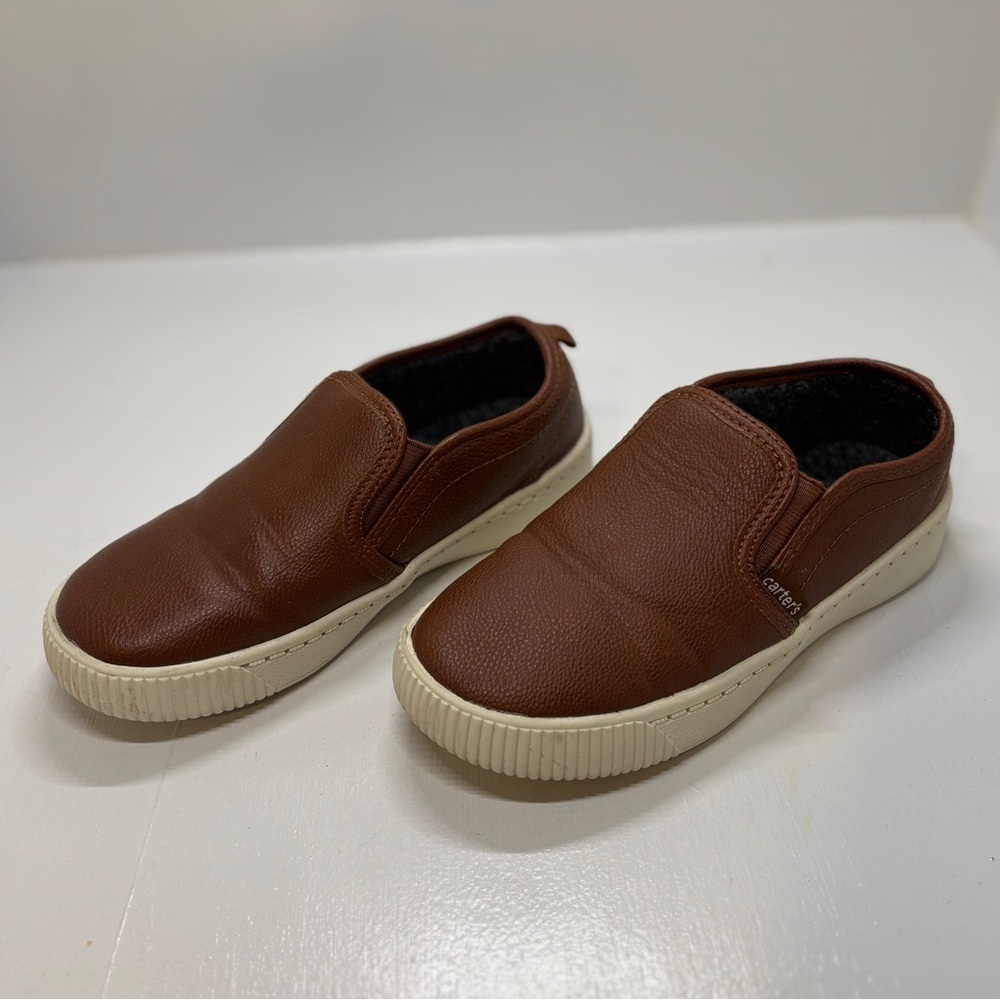 Carter’s Ricky Slip-On Sneakers Brown Little Kid Boys Size 2 Casual Shoes - Picture 2 of 11